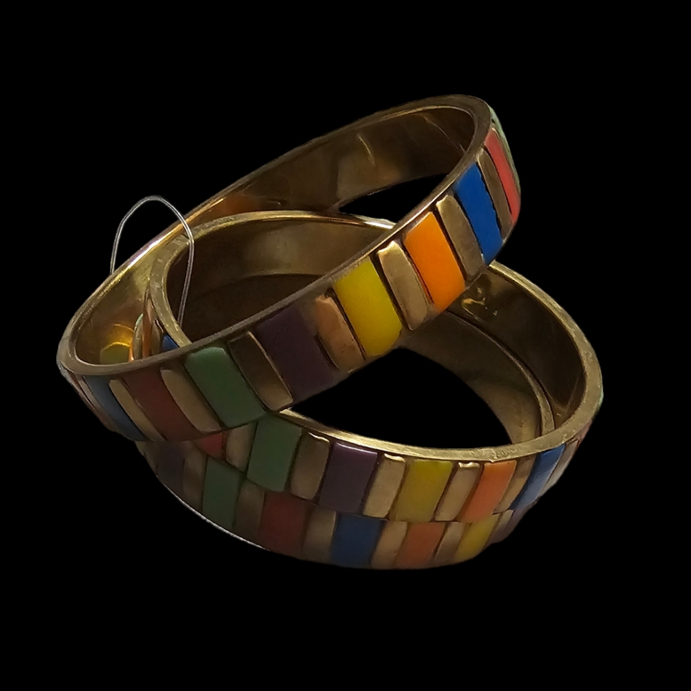 Three stacks multicolored bracelet